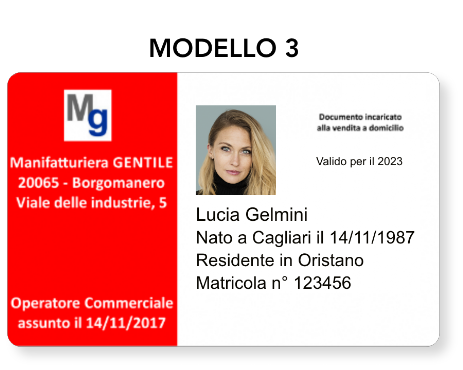 Produzione tesserini di riconoscimento