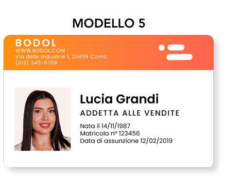 Produzione tesserini di riconoscimento