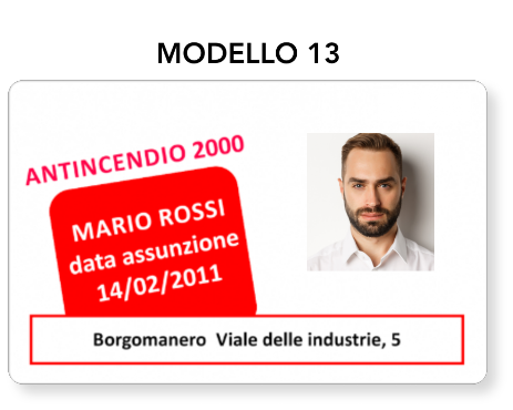 Stampa tesserini di riconoscimento