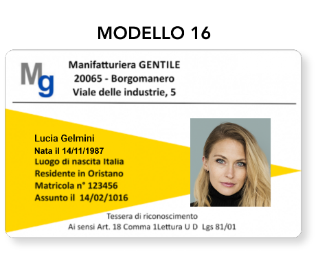 tesserini di riconoscimento on-line