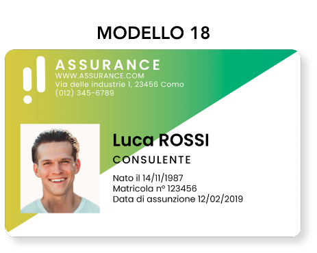 tesserini di riconoscimento on-line